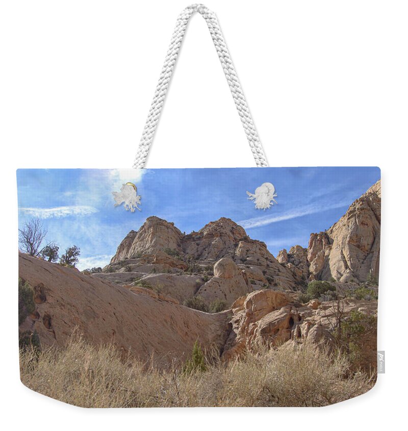 Desert Cliffs In Capitol Reef National Park Weekender Tote Bag