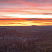 Serene Mountain Sunrise In Bryce Canyon National Park Art Print