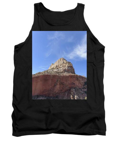 Majestic Mountain Peak Under Blue Sky Tank Top