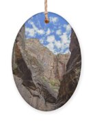 Majestic Canyon Sky View In The Narrows Ornament