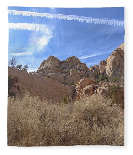 Desert Cliffs In Capitol Reef National Park Fleece Blanket