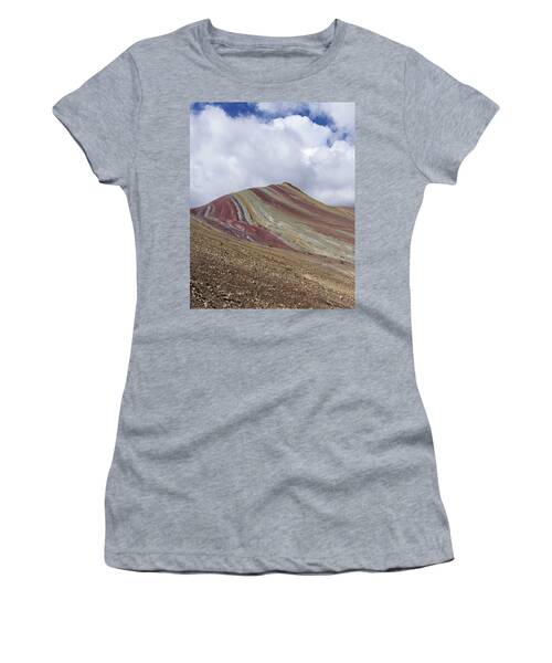 Colorful Mountain Range Under Cloudy Sky Women's T-Shirt