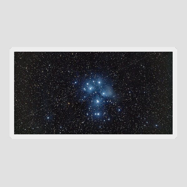 Pleiades Cluster In Cosmic Night Sticker