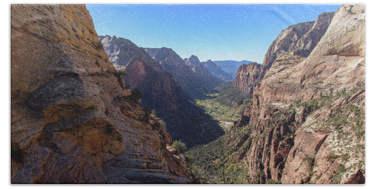 Breathtaking Zion Canyon View Bath Towel