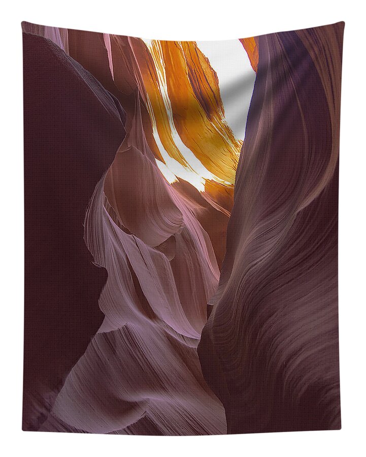 Curves Of Sunlit Antelope Canyon Walls Tapestry