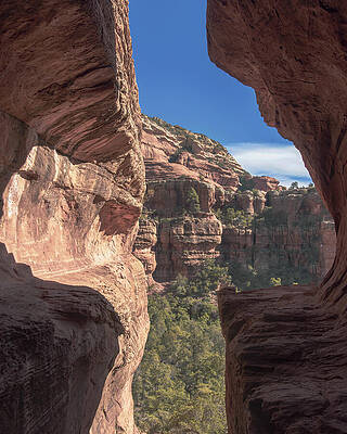 Nature Wall Art featuring the photograph Canyon View Framed By Rocky Cliffs by Brandon Wichmann