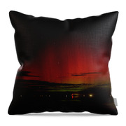 Mesmerizing Northern Lights Display Throw Pillow