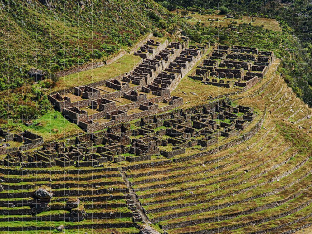 Ancient Terraces And Ruins In Andes Mountains Jigsaw Puzzle