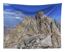 Majestic Mountain Peak Under Clear Skies Tapestry