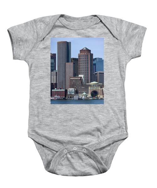 Boston Skyline by the Water Baby One-Piece