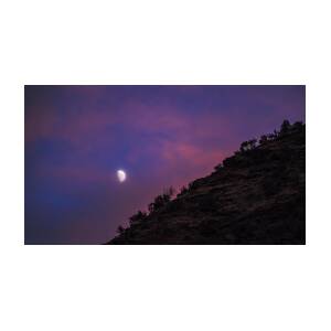 Moonlit Evening Over Silhouetted Hills by Brandon Wichmann Moonlit Evening Over Silhouetted Hills by Brandon Wichmann