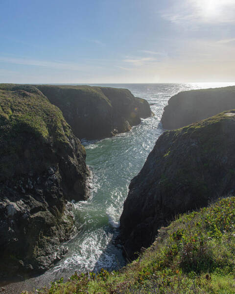 Dramatic Coastal Cliff Scene Art Print