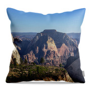 Majestic Mountain Range View Throw Pillow by Brandon Wichmann