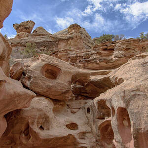 Majestic Rock Formations in Capitol Reef National Park by Brandon Wichmann