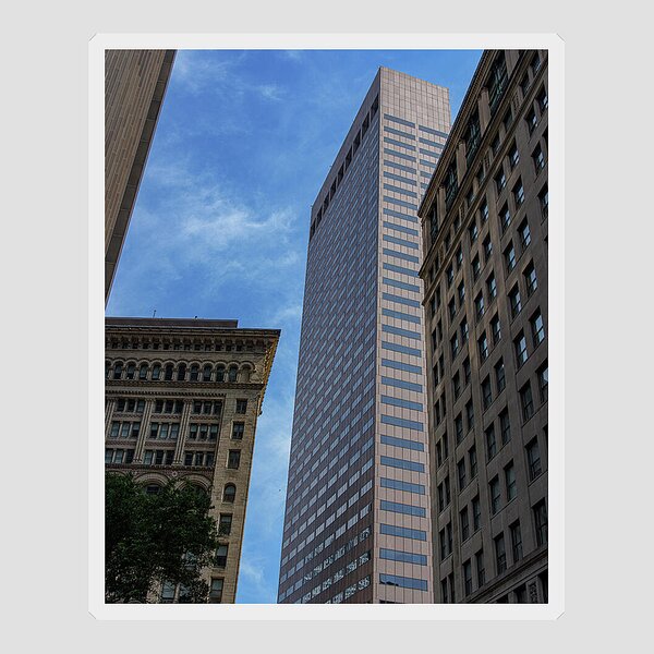 Skyscrapers Against Blue Sky Sticker