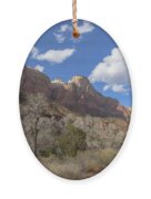 Majestic Mountain Under Clear Blue Sky Ornament