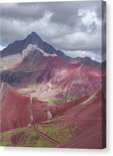 Majestic Colorful Andes Mountain Canvas Art Print by Brandon Wichmann