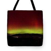 Northern Lights Over Wasatch Mountain Range Tote Bag by Brandon Wichmann