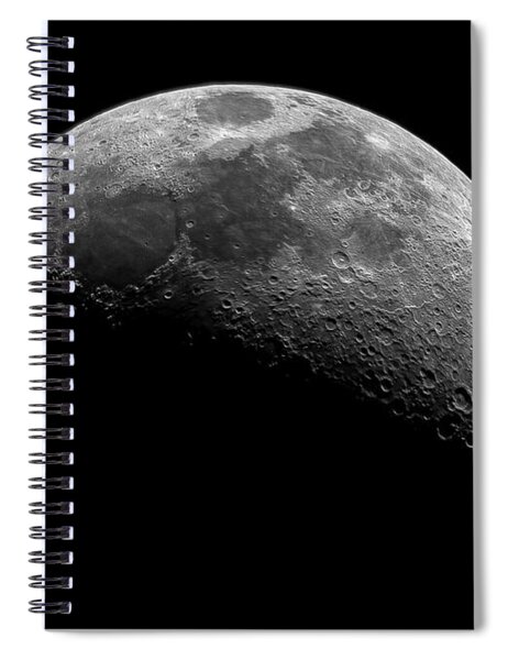 Illuminated Half Of The Moon Spiral Notebook