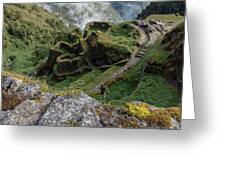 Misty Mountain Pathway Of The Inca Trail Greeting Card