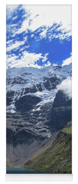 Majestic Mountain Overlooks Humantay Lake Yoga Mat