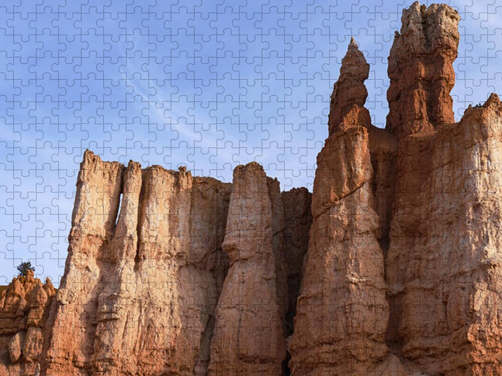 Majestic Rock Formations Under Blue Sky In Bryce Canyon National Park Jigsaw Puzzle