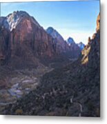 Breathtaking Valley Vista In Zion National Park Metal Print