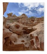 Majestic Rock Formations In Capitol Reef National Park Fleece Blanket