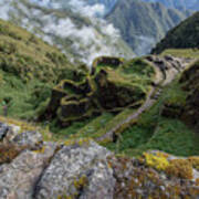 Misty Mountain Pathway Of The Inca Trail Poster