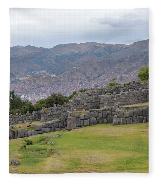 Saqsaywaman Incan Ruin In Cusco Peru Fleece Blanket