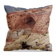 Natural Arch In Desert Landscape Throw Pillow
