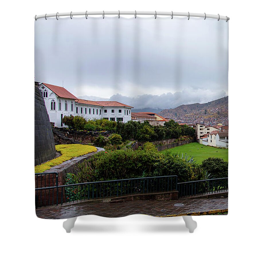Street Scene with Colorful Mural Shower Curtain