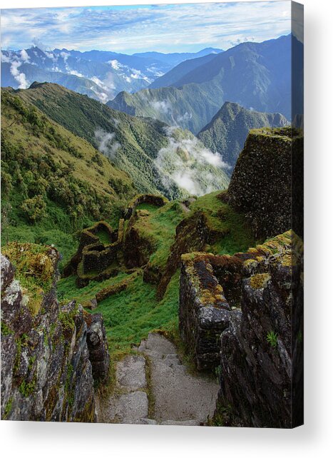 Mysterious Incan Ruins In The Mountains Acrylic Print