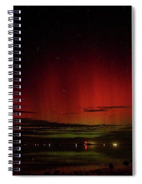 Mesmerizing Northern Lights Display Spiral Notebook by Brandon Wichmann