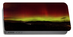Northern Lights Over Mountain Range Portable Battery Charger