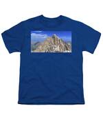 Majestic Mountain Peak Under Clear Skies Youth T-Shirt