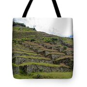 Ancient Terraces Amidst Greenery Tote Bag