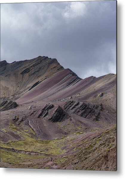 Majestic Andean Mountainscape With Colorful Striations Metal Print