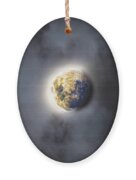 Celestial Moon In Ethereal Glow Ornament