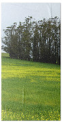 Rolling Hills With Blooming Wildflowers Beach Towel