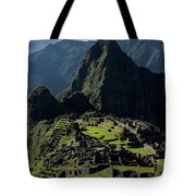 Majestic Ruins In A Mountain Valley Tote Bag