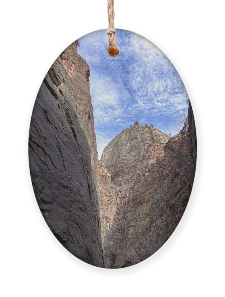 Towering Canyon Cliffs And Blue Sky Ornament