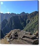 Majestic Mountain Views At Machu Picchu Canvas Print