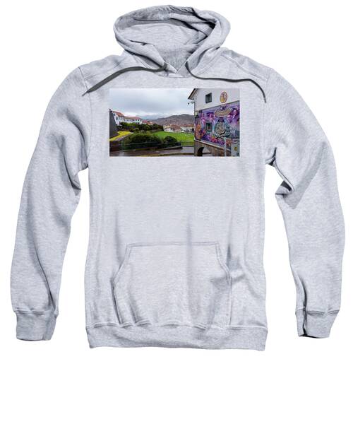 Street Scene with Colorful Mural Sweatshirt