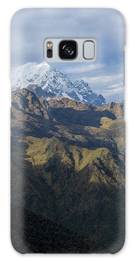 Majestic Andes Mountain Peaks Under Cloudy Sky Galaxy Case