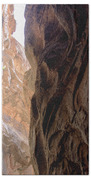 Sunlit Canyon Walls In The Narrows Beach Towel