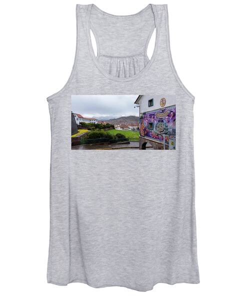 Street Scene with Colorful Mural Women's Tank Top