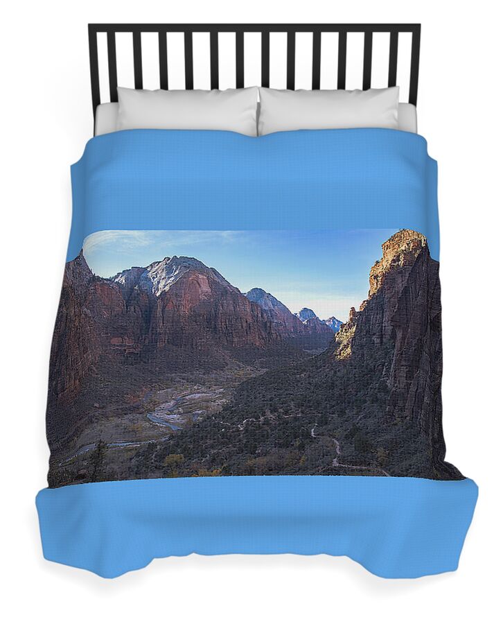 Breathtaking Valley Vista In Zion National Park Duvet Cover
