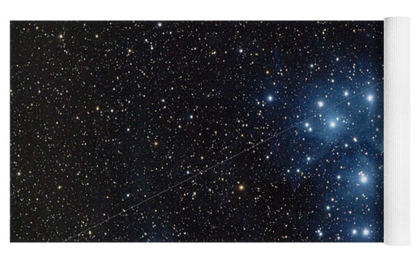 Pleiades Cluster in Cosmic Night Yoga Mat by Brandon Wichmann