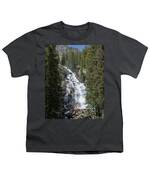 Waterfall Amidst Forest Landscape Youth T-Shirt